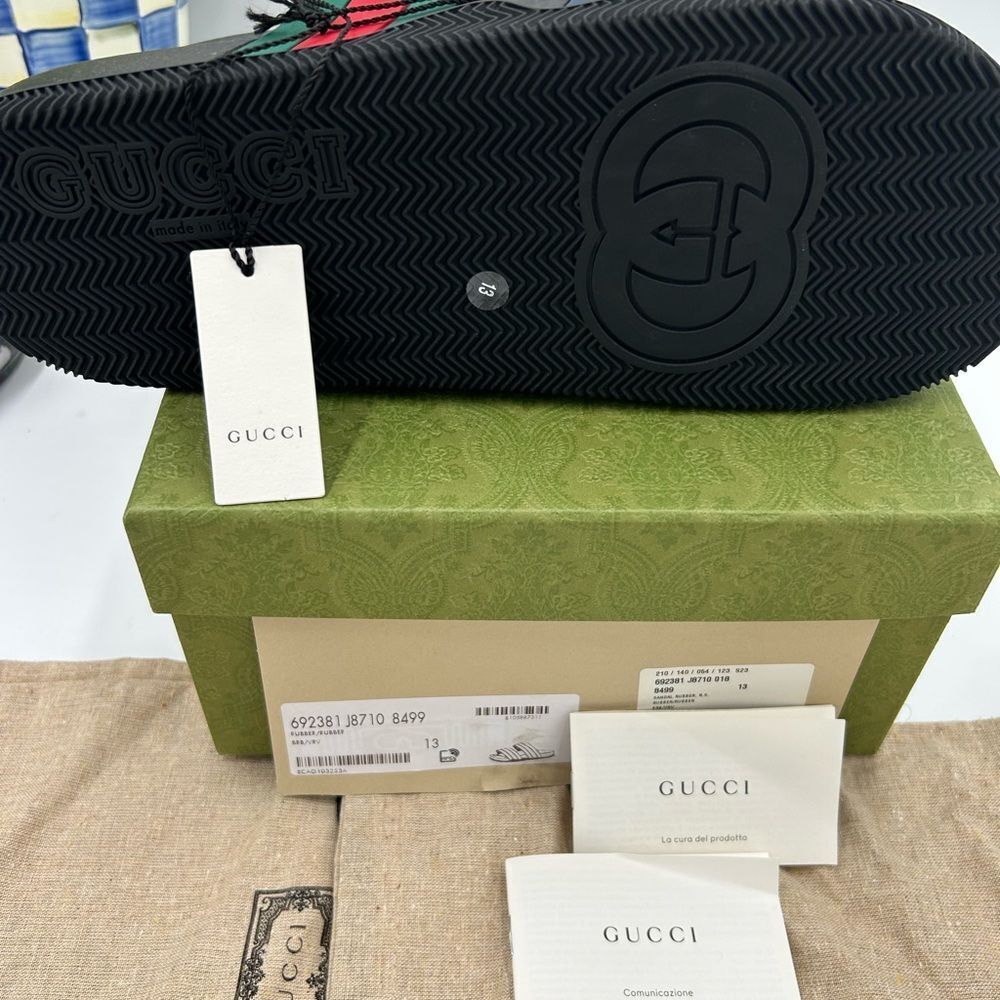 Men’s Gucci, Agrado  double strap sandals size 13 made in Italy - Picture 8 of 11